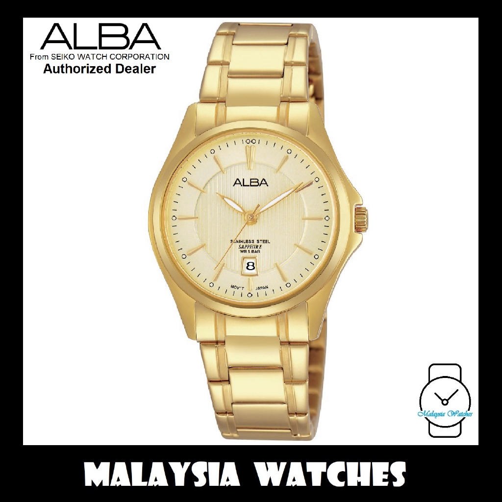 Alba Prestige Ladies AH7F28X Sapphire Crystal Gold-Tone Stainless Steel  Watch AH7F28 AH7F28X1 (from SEIKO Watch Corp.) | Shopee Malaysia