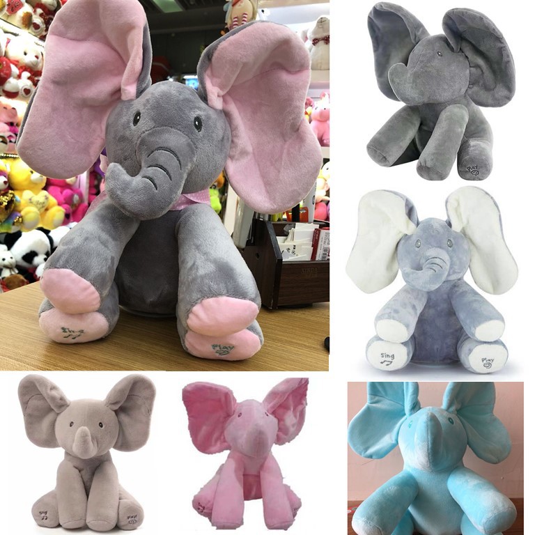 peekaboo elephant plush toy