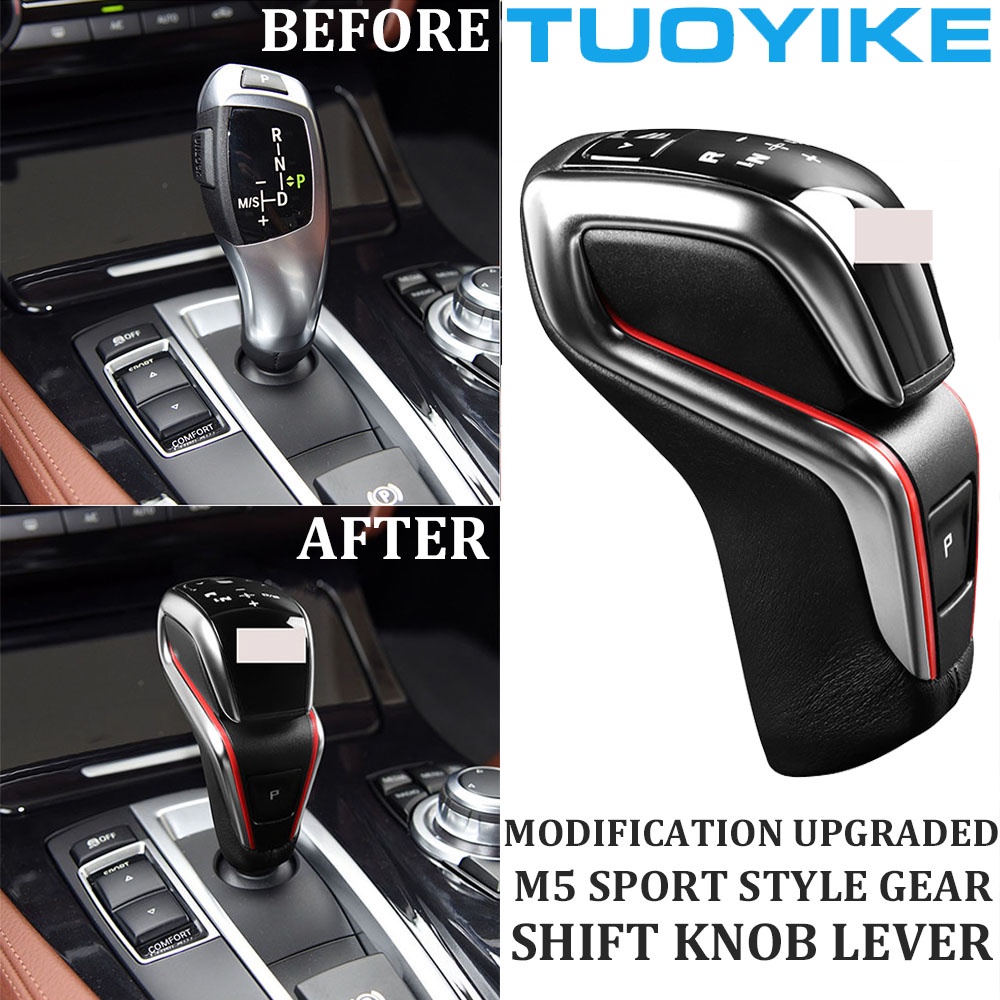 LHD Car Gear Shift Knob Lever Modified M5 Sport Style For BMW 5/6/7-Series F10 F18 F07 F06 F12 F01 X3 X4 F25 F26 X5 X6 F