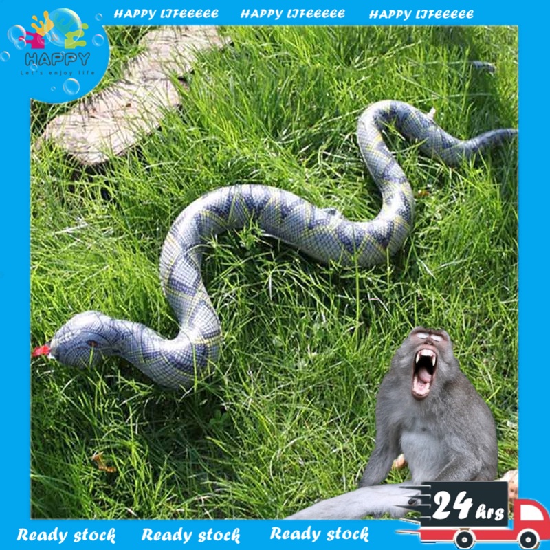 【24H】5PCS ULAR PLASTIK HALAU KERA Inflatable Snake Toy Ular halau monyet Toy Halau Repellent Snake Game