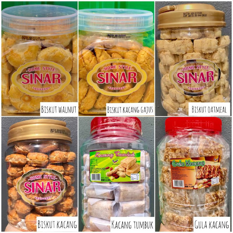 Kacang Tumbuk Balang Gula Kacang Biskut Oatmeal Biskut Peanut Kacang Gajus Walnut Harga Borong Murah Dan Banyak