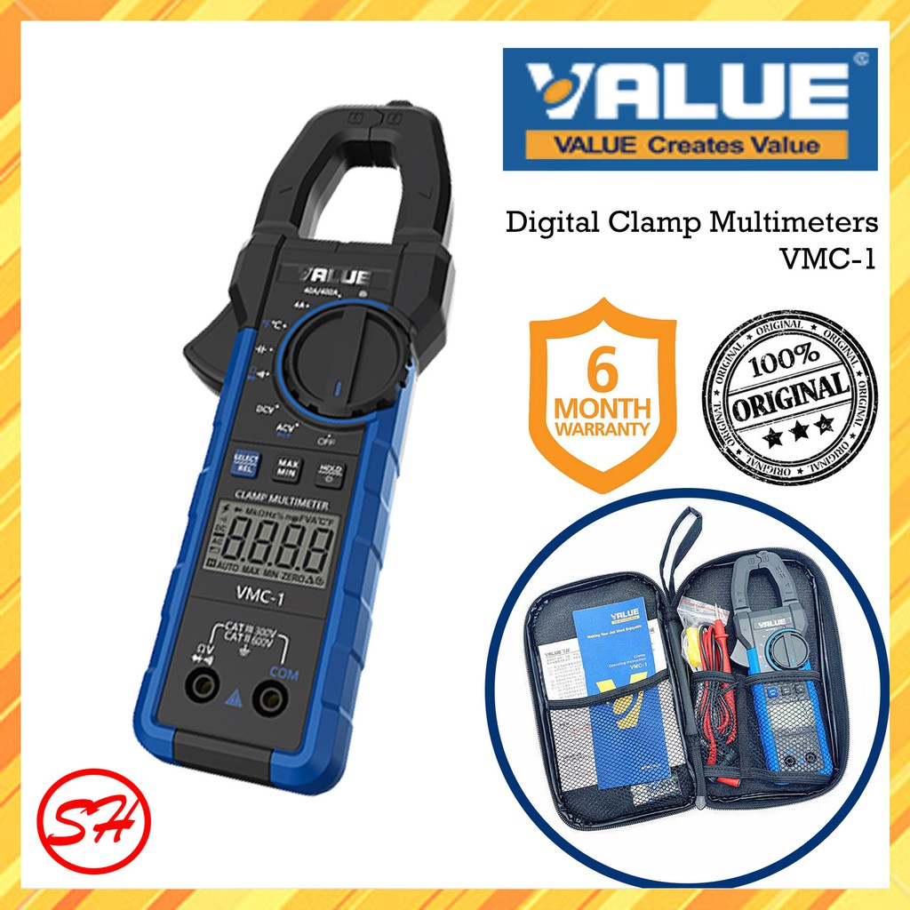 Value Digital Clamp Multimeters VMC1 Clamp Meter Shopee Malaysia