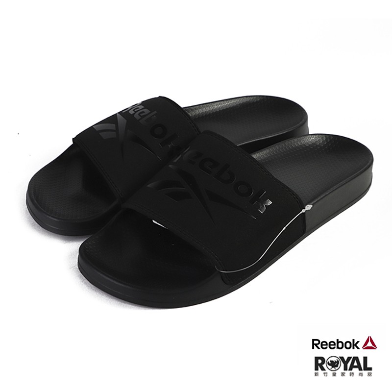 reebok black slippers