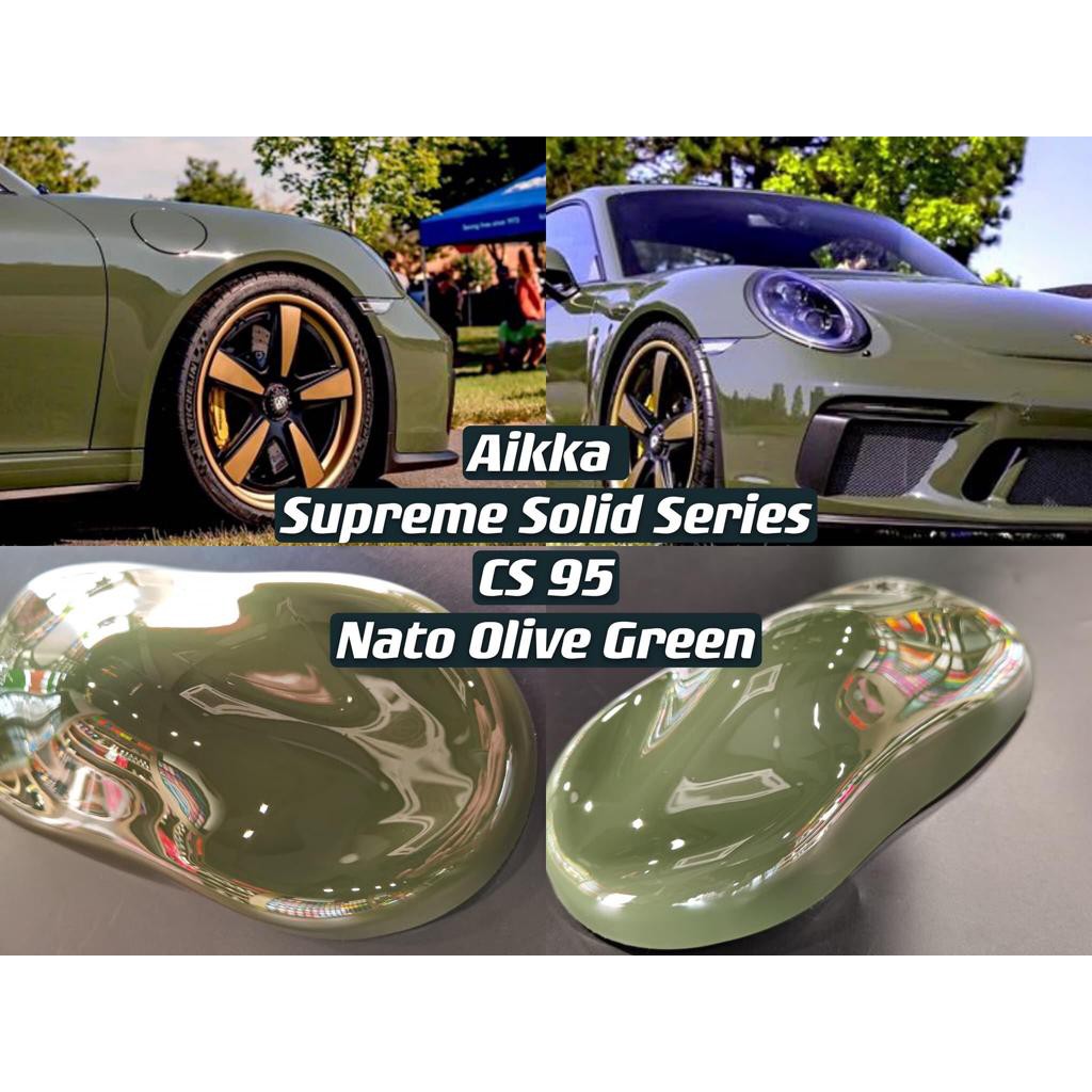 AIKKA CS95 NATO OLIVE GREEN OLD SCHOOL SUPREME SOLID COLOUR 2K CAR PAINT Shopee Malaysia