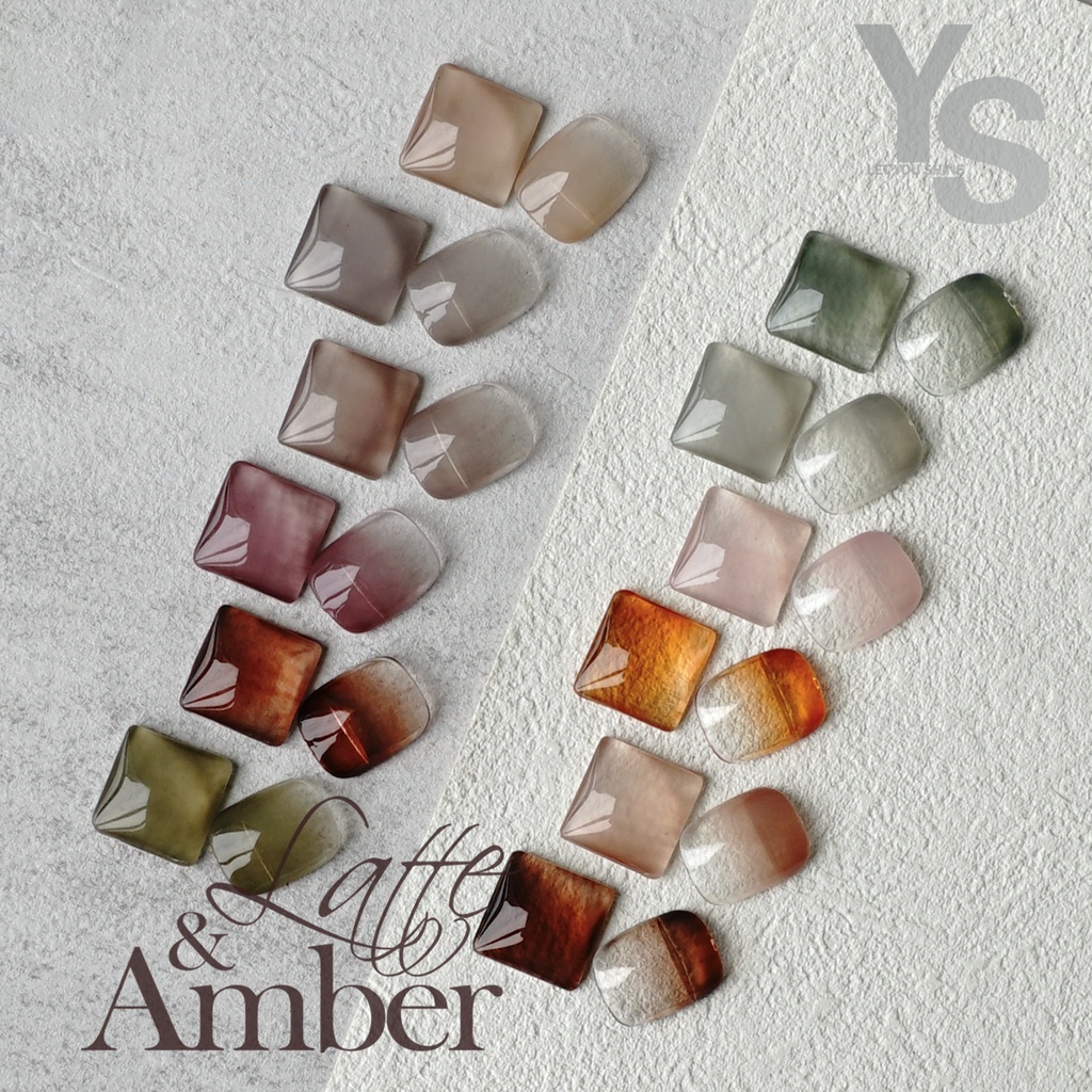 New YS Gel Amber & Latte Syrup Collection 琥珀拿铁透色系列 595 596 597 598 599 600 601 602 603 604 605 606