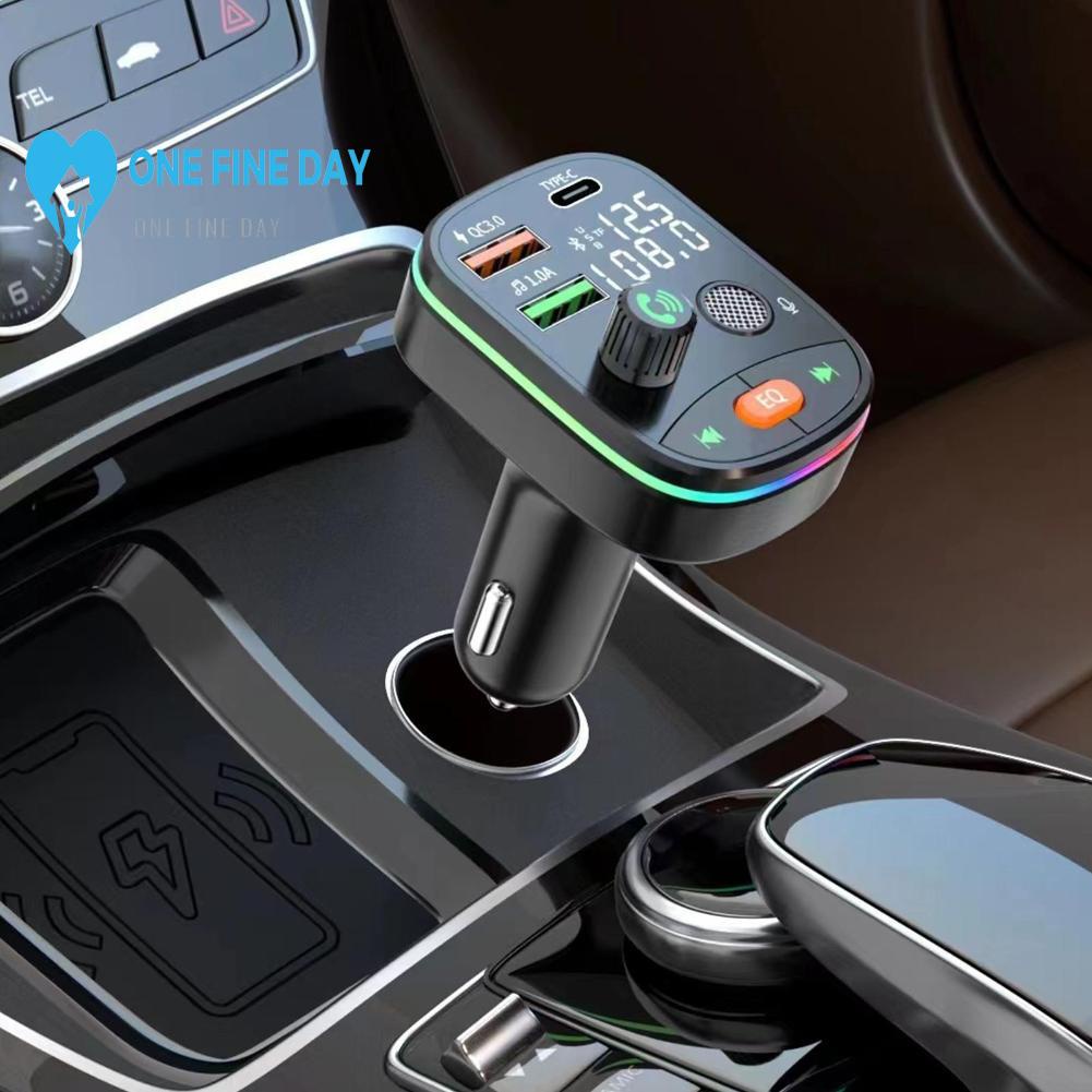 Car Hands Free Bluetooth Compatible 5.0 FM Transmitter Modulator Free