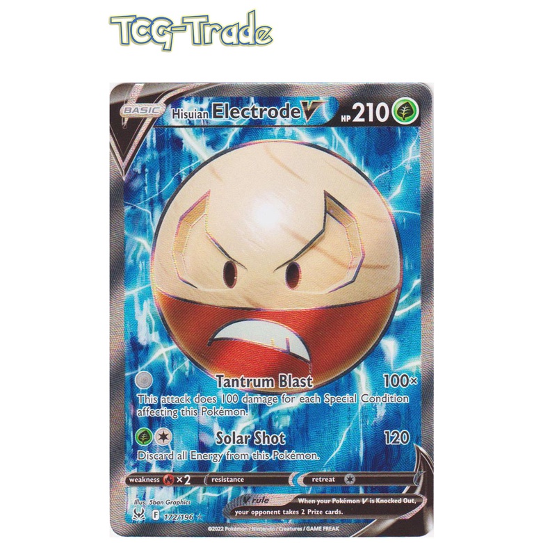 [Pokemon TCG Singles] SS11 Lost Origin 172/196 Hisuian Electrode V Full Art/Ultra Rare