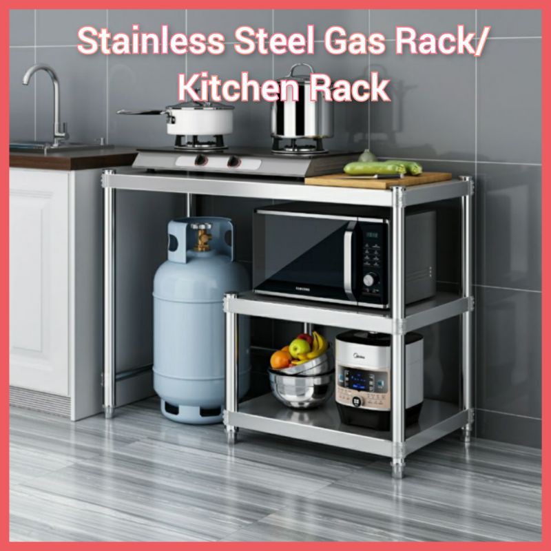 Buy Ready Stock 120cm 90cm 4 Kaki 3kaki Feet Stainless Steel Gas Rack Kitchen Stove Rack Rak Memasak Dapur Seetracker Malaysia