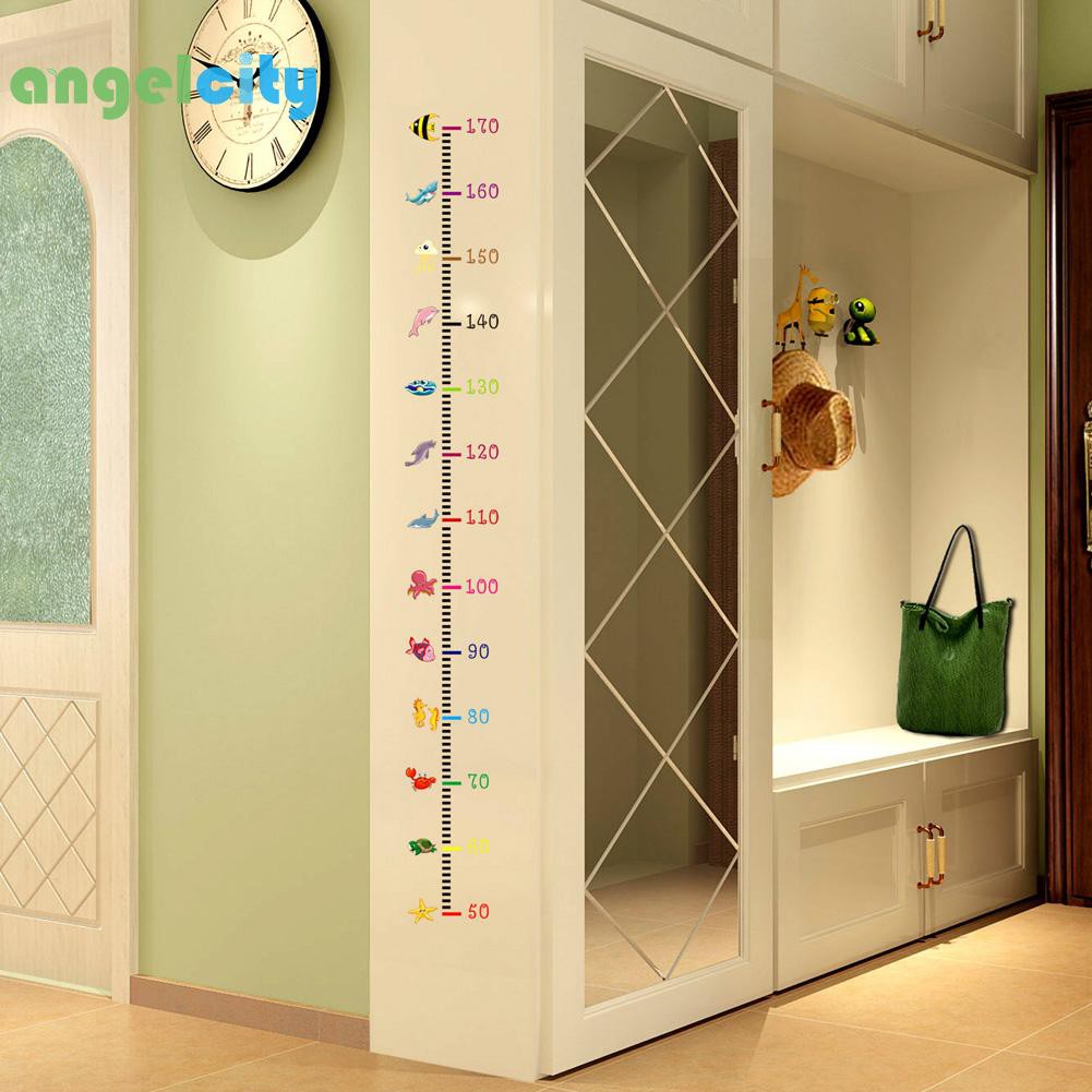 Low Price Undersea Animals Wall Sticker Height Measurement Home
