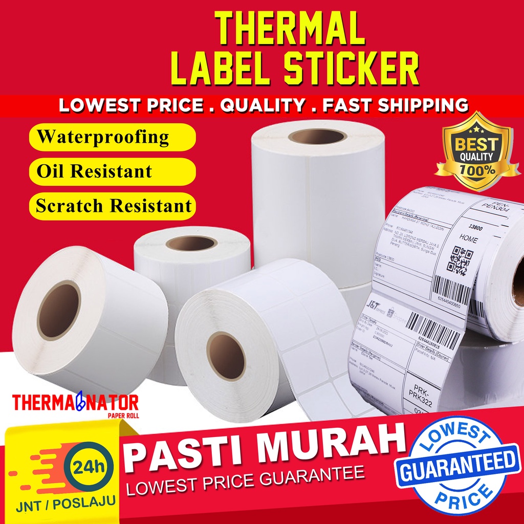 Malaysia Cheapest's Thermal Label Sticker / Barcode Label Sticker