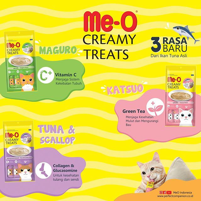 Me-O Creamy Treats for cat 15g (loose pack) 3 new flavour | Shopee Malaysia