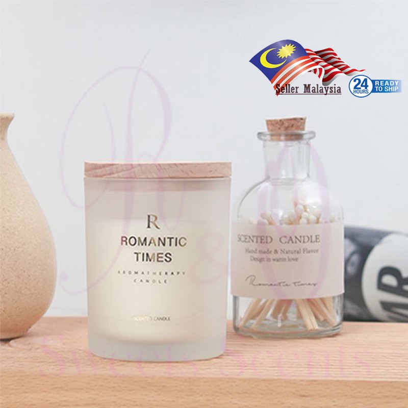 Romantic Time Scented Candle Essential Oil Perfume Aromatherapy Wax Decoration Candle Gift Lilin Aromaterapi 香薰蜡烛