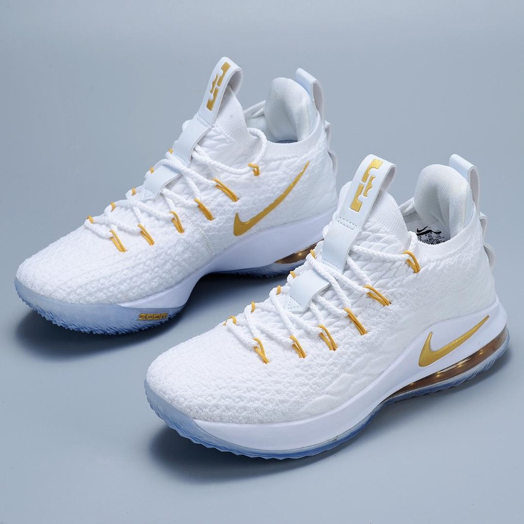 all white lebrons 15