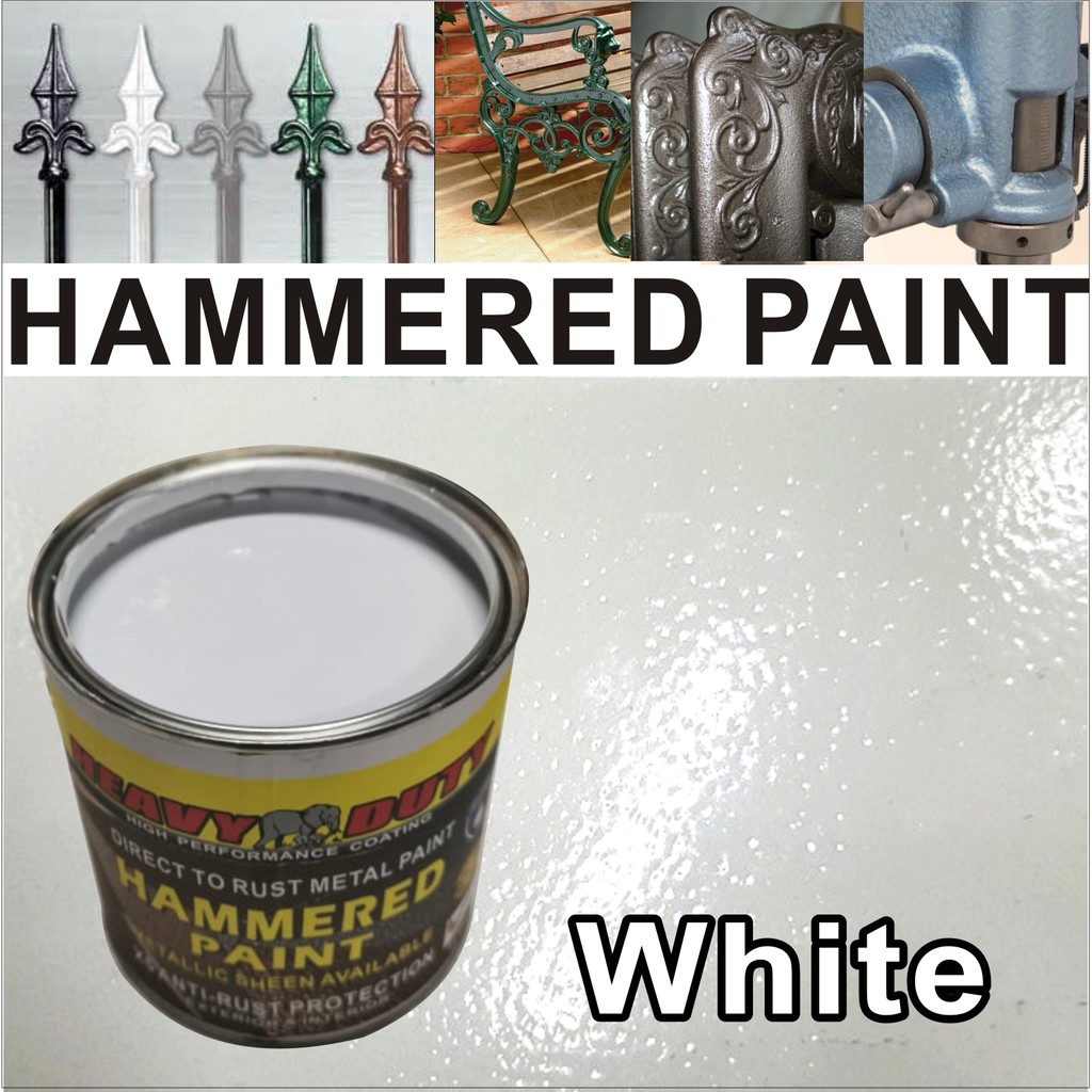 white 1L ( 1 LITER ) HAMMERED PAINT ( METALLIC PAINT HEAVY DUTY