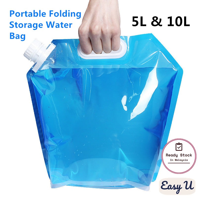 Foldable 1.5/2.5/5L Storge Container Water Bags Portable Bag Picnic Bucket 