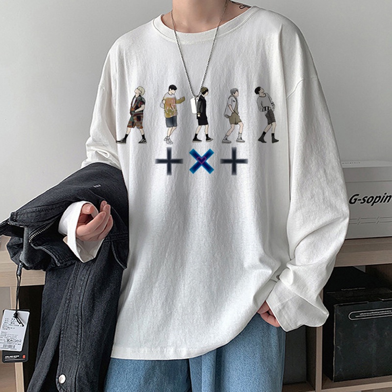 New Plus Size Autumn Kpop TXT Long Sleeve T Shirt Korean Style Fashion Clothing Women Loose Blouse