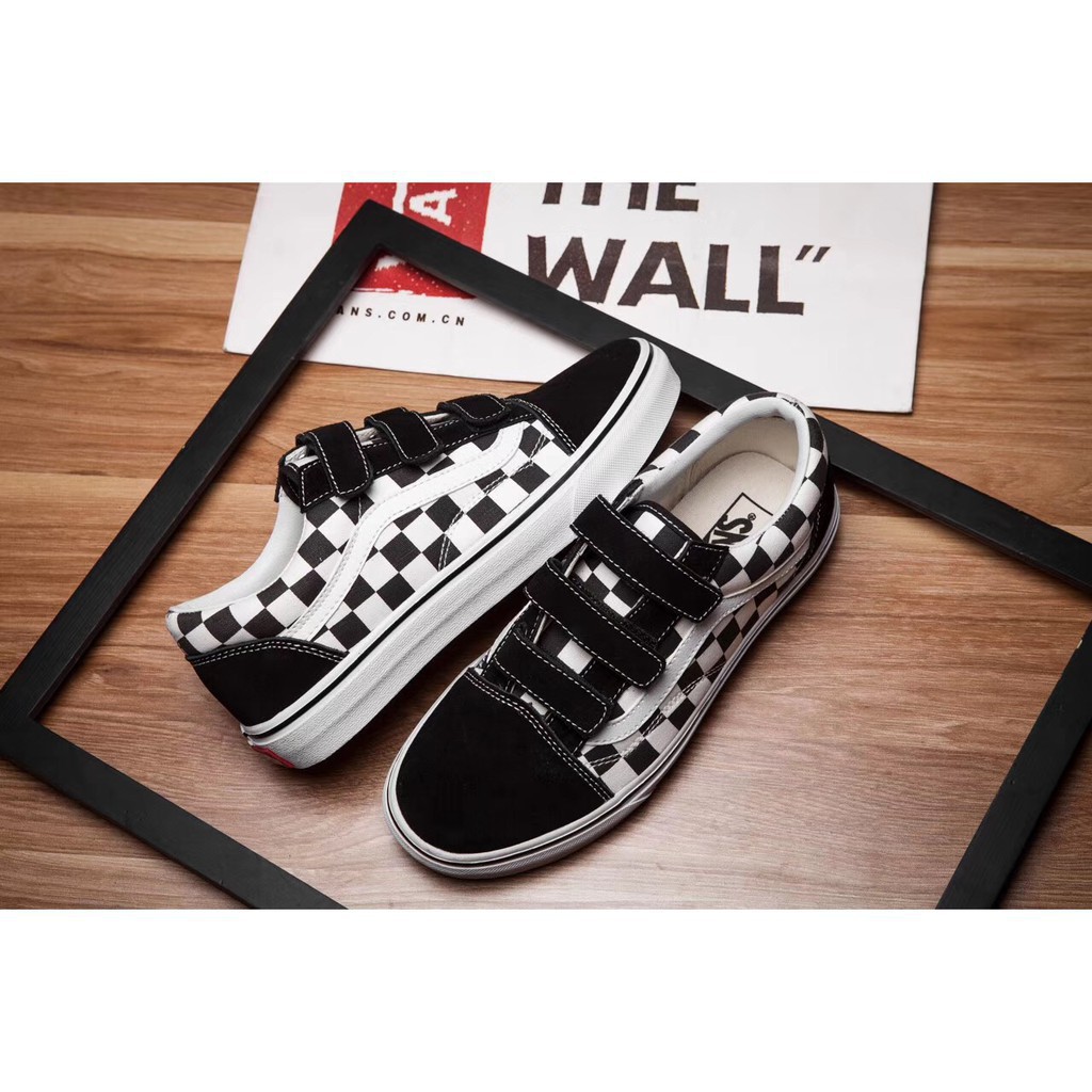 vans velcro checkered