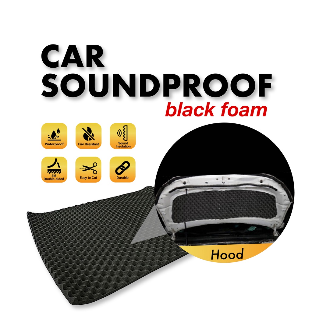 1PC 3M Soundproof Foam Pad Carpet Sponge Waterproof Sound Deadening