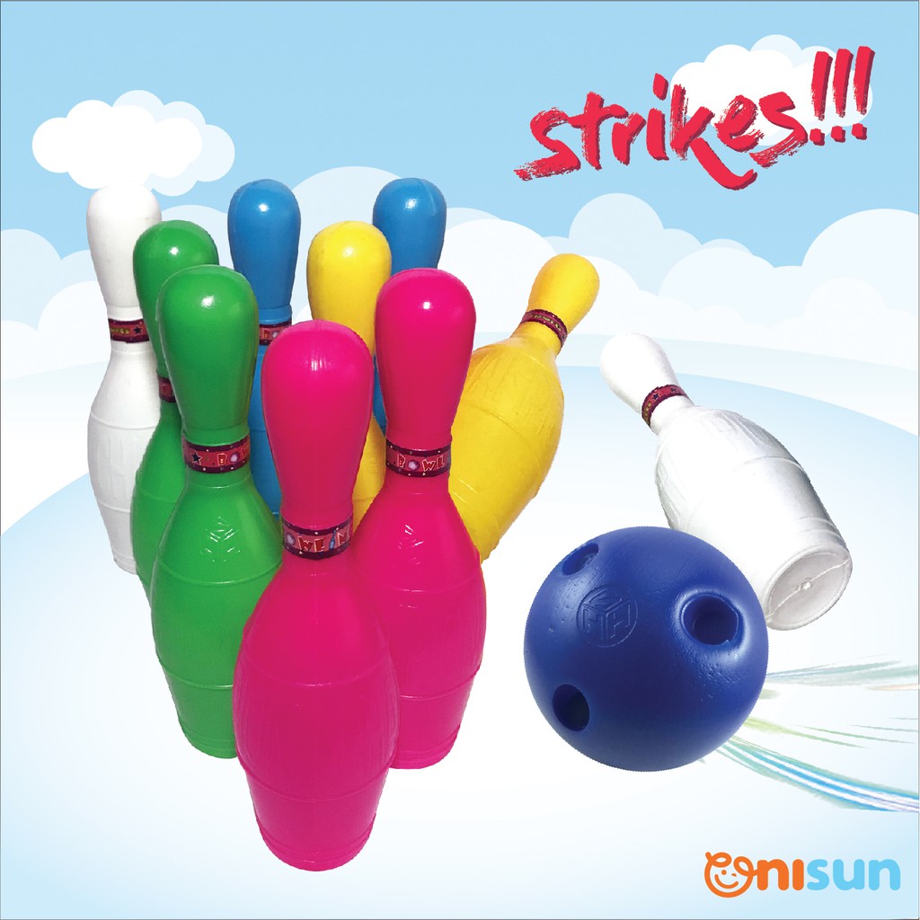 Indoor Playset 10Pin Bowling Toy Set Large Size PGMall