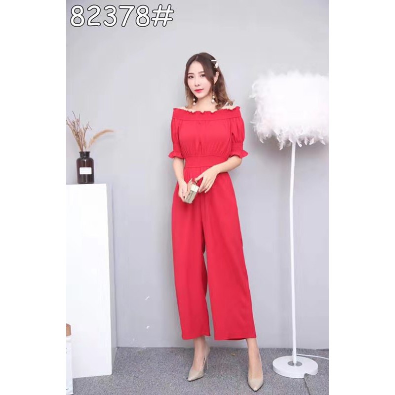 Carole.shop/ hs*82581*New Summer Off-shoulder Wide Leg Jumpsuit
