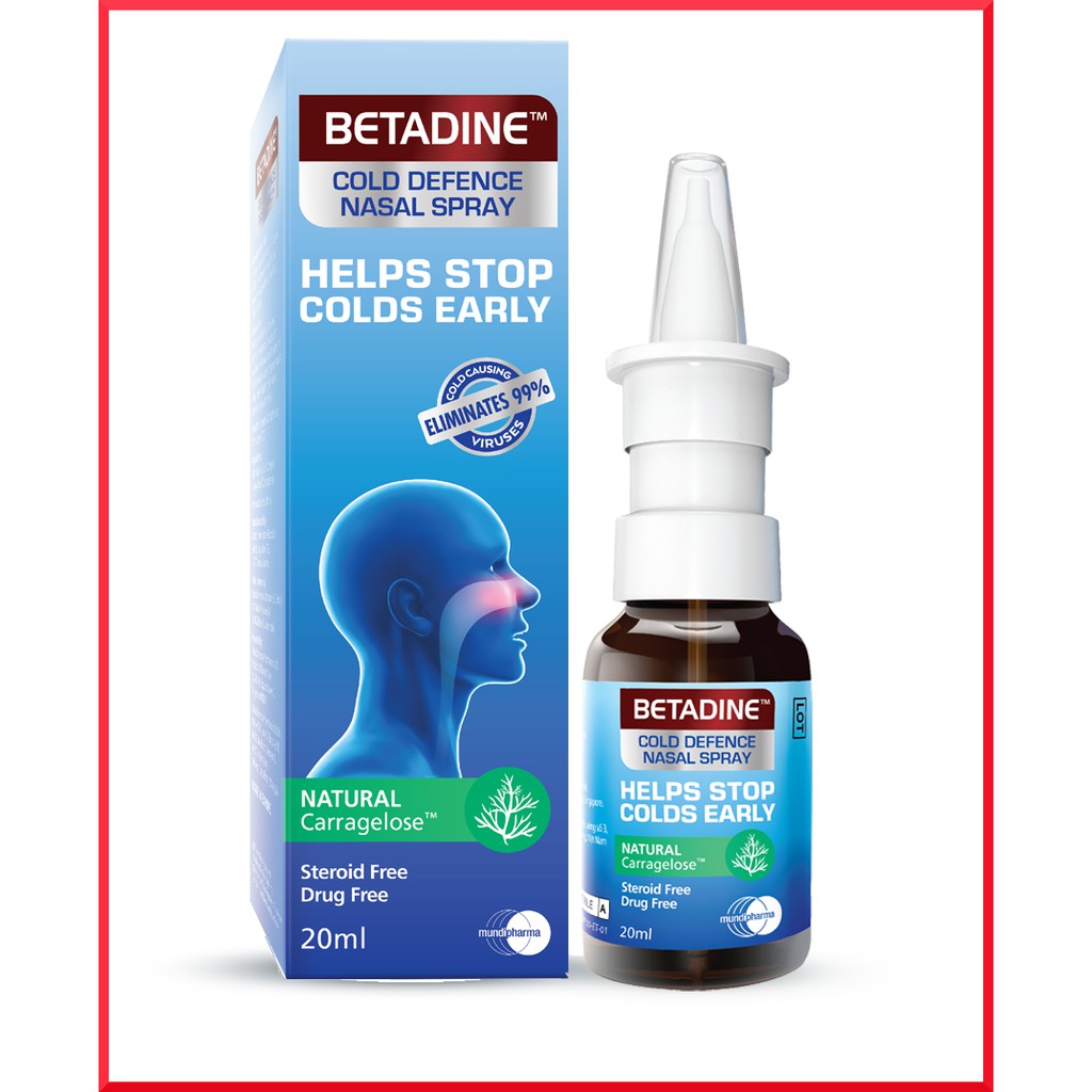 Betadine Cold Defence Adult Nasal Spray Steroid Drug Free Semburan