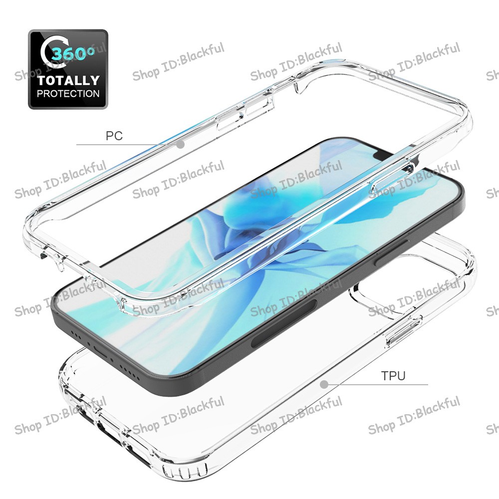 For Iphone 12 Pro Max 12 Pro 12 Iphone 12 Mini 360 Protective Case Iphone Se2 Iphone 11 Pro Max 6 7 8 P Xr Xs Max Shockproof Tpu 360 Protective Clear Skin Case Cover Shopee Malaysia