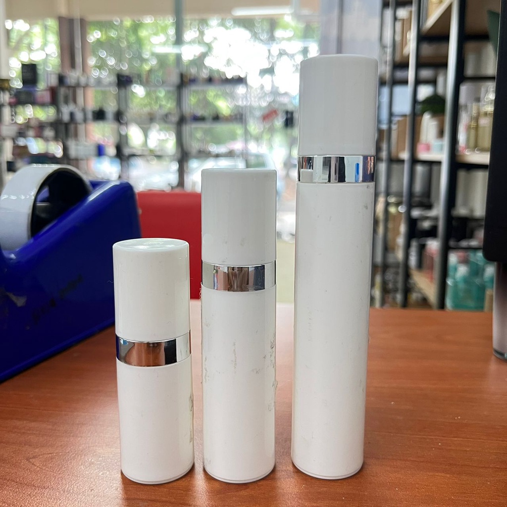 Airless Spray Bottle White Silver Line Ml Ml And Ml Shopee