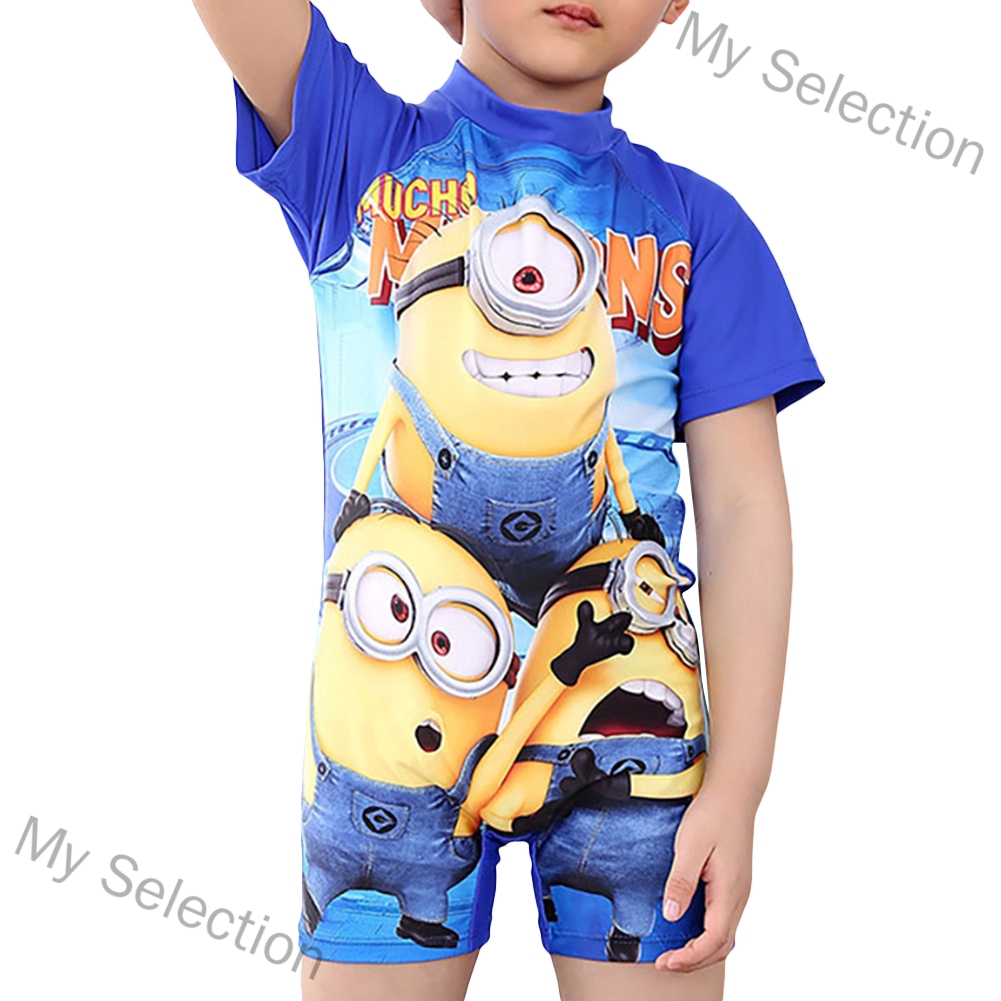 My Selection Kids Boys Cartoon Printing One Piece Short Shorts Swimsuit