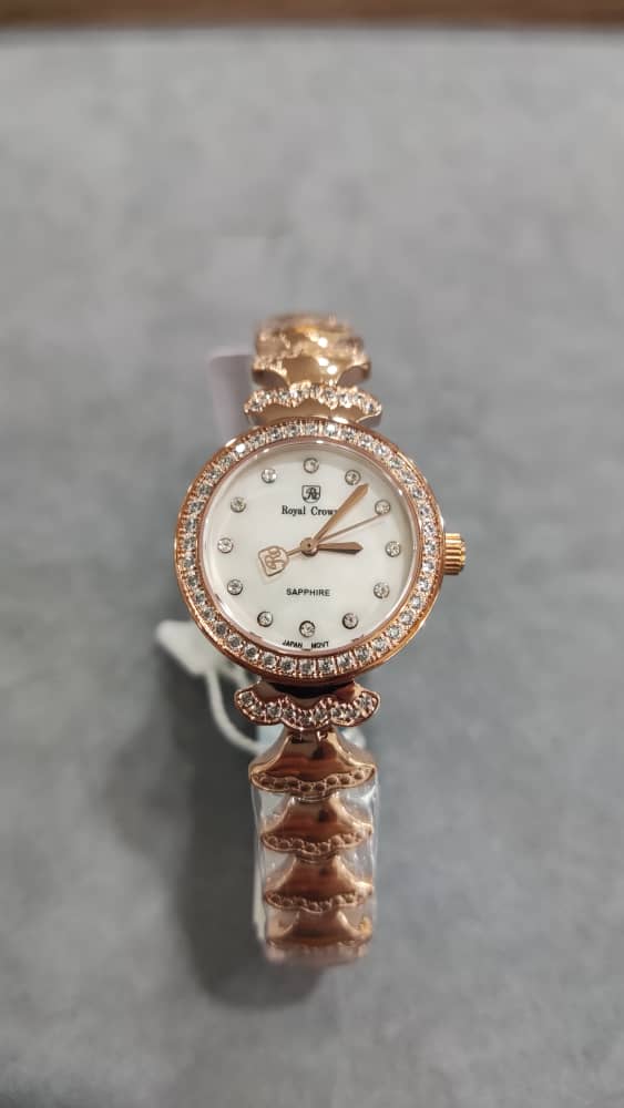 Royal Crown Crystal Bracelet Watch 2608S-RG-1M