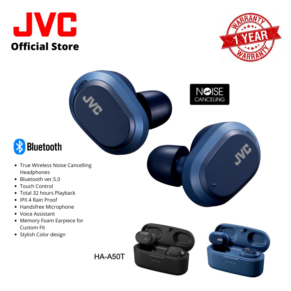 JVC HAA50T Noise Cancelling True Wireless Headphones Shopee Malaysia