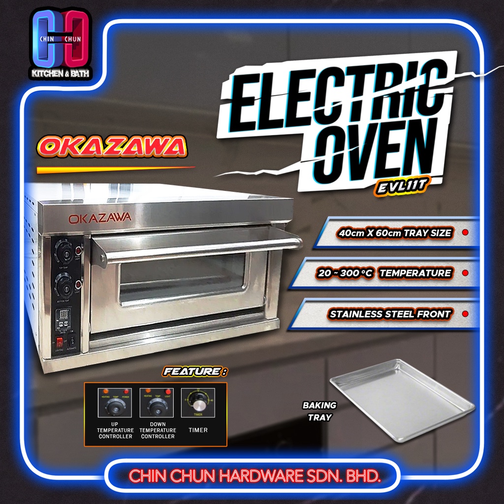 OKAZAWA EVL11T INDUSTRIAL ELECTRIC OVEN (1S/1P) | ELECTRIC OVEN | INDUSTRIAL OVEN | COOKING OVEN | BAKING OVEN |