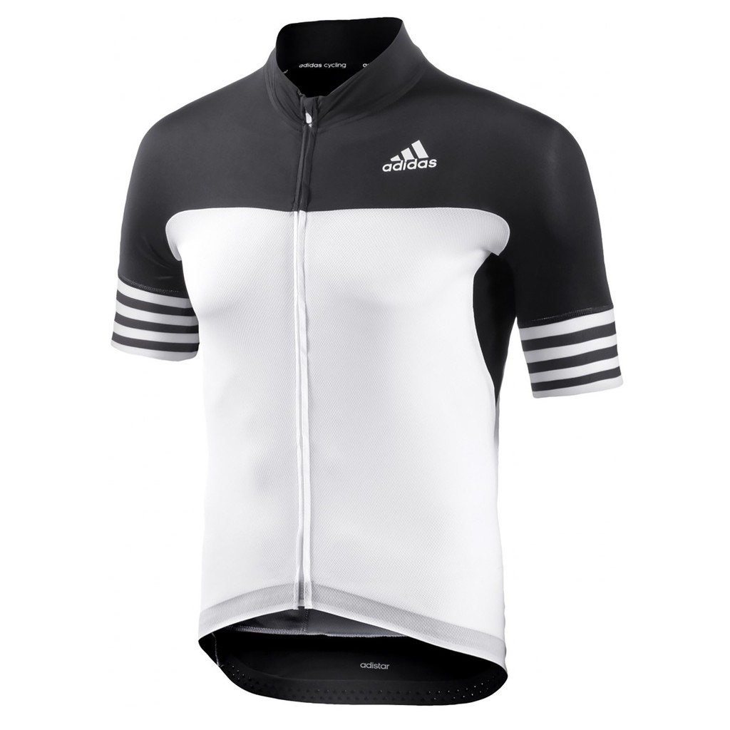 black and white cycling jersey