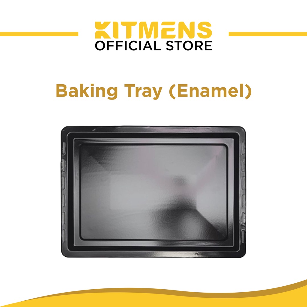 Kitmens Baking Tray (Enamel) For KM-KO65 Digital Oven Electric Conventional Bake Tray Oven【48.5 x 35 x 2.5 cm】