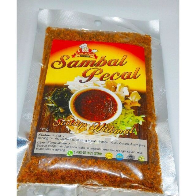 Sambal Pecal Kak Nani Homemade Kuah Kacang Instant Shopee Malaysia My