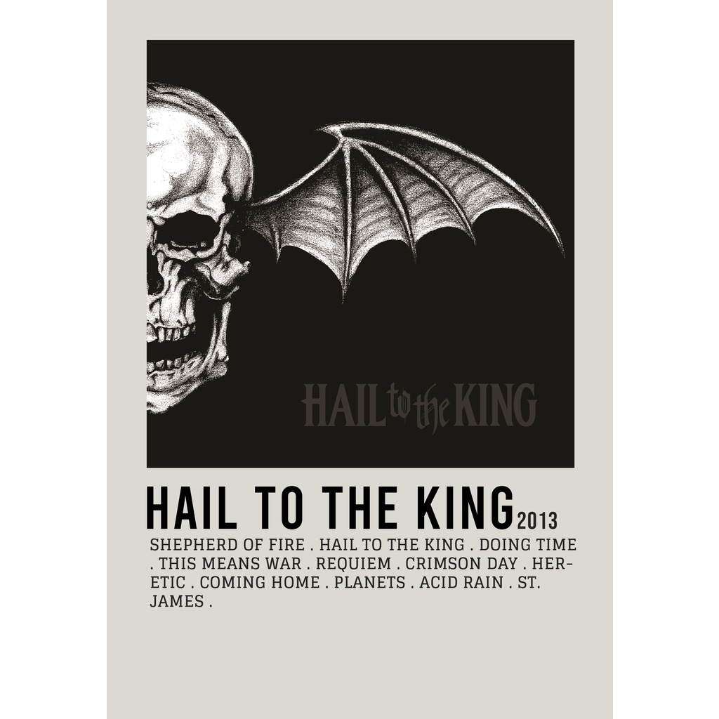 【READY STOCK】Poster Cover Album Hail to the King by Avenged Sevenfold for Room/Barber/Gift/Gym