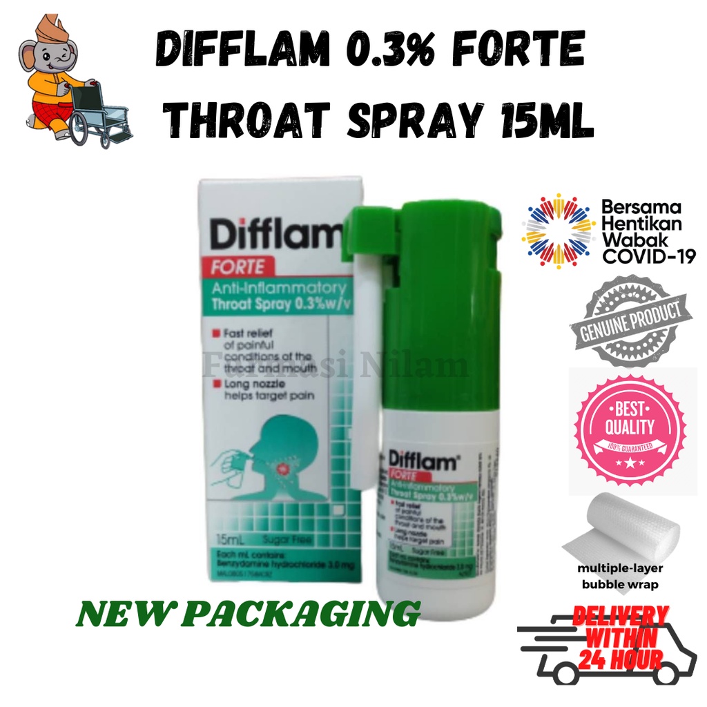 Difflam 0 3 Forte Throat Spray 15ml Melegakan Masalah Sakit Tekak Tekak Perit Shopee Malaysia