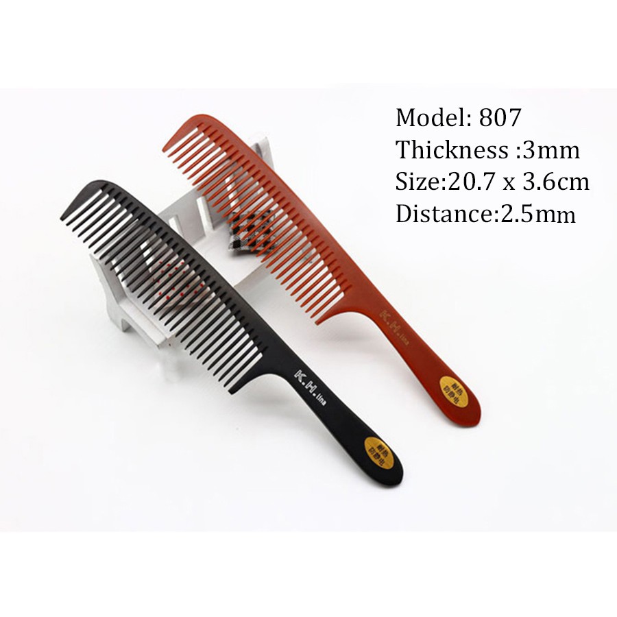 K H Lina Wood Comb Barber Shop Malaysia Stock Anti Static Massage Scalp Professional Salon Use