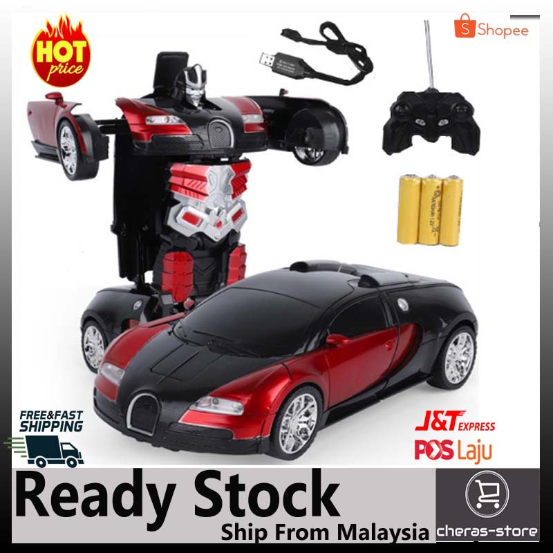 Promosi Harga Murah Kereta Mainan Boys 666 Bugatti 1 18 Rc Remote Control Car Transform Robot Toy Kids Birthday Gift Shopee Malaysia