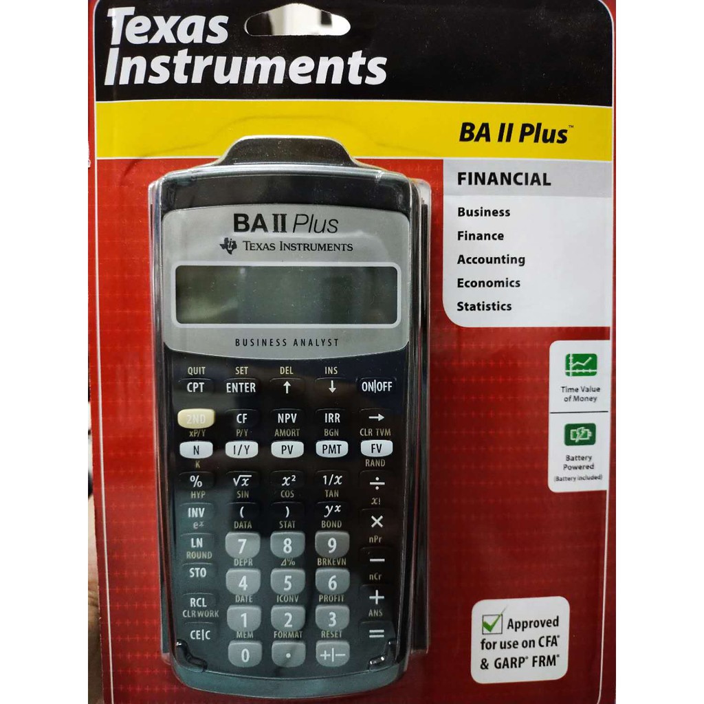 Texas Instrument Ba Ii Plus Financial Calculator Shopee Malaysia