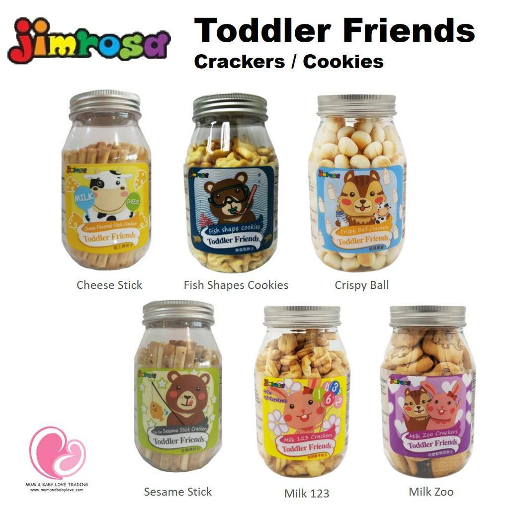 Toddler Friends Crackers (Cheese Stick / Sesame Stick / Crispy Ball / Milk Zoo / Milk 123 / Fish Shape Cookies)