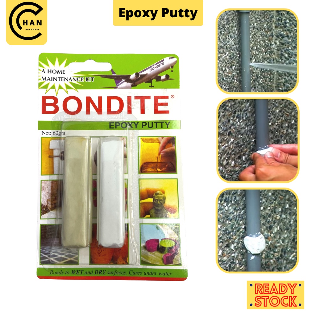 [60g] BONDITE Epoxy Putty / Adhesive for Filler Bonding Repair Water