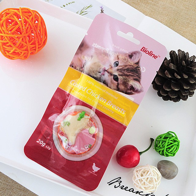 BIOLINE CAT TREATS (COOKED CHICKEN BREATS / COOKED SALMON) Shopee
