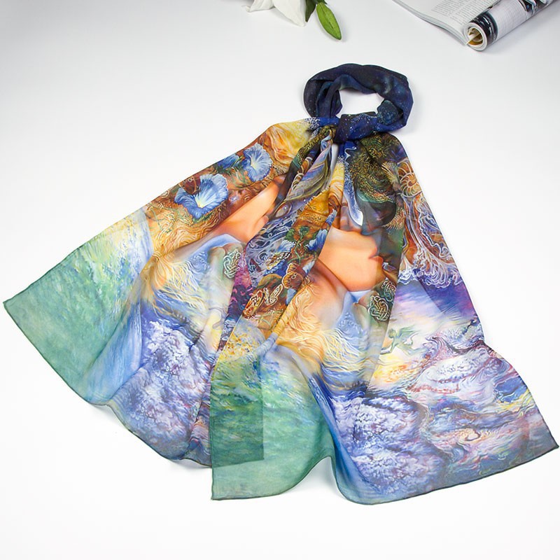 long thin silk scarf