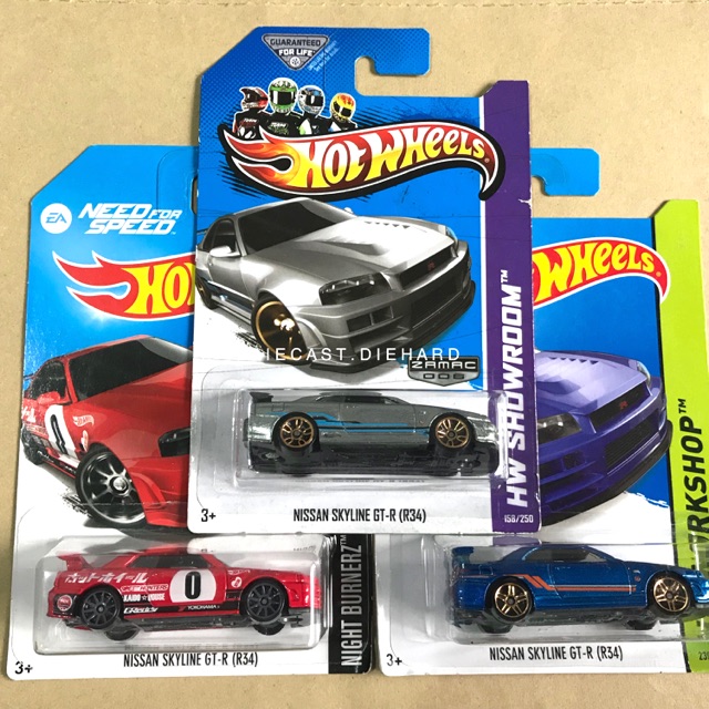 hot wheels nissan skyline r34