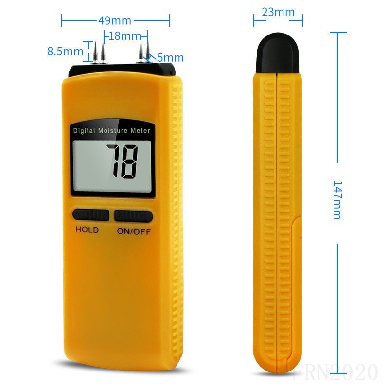 Neoteck Moisture Meter 4 Pin Digital Moisture Meter Damp Detector Humidity Tester for Wood Wall Concrete Plaster Brick Caravans Boats and Other Materials