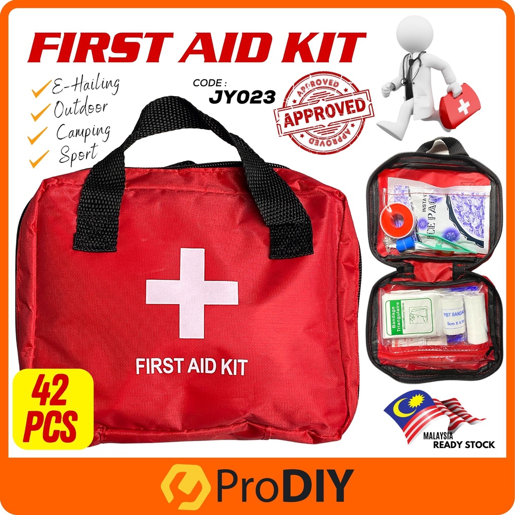 Premium Pouch First Aid Kit 42PCS Medical Trauma Kit Lightweight Durable Sport Outdoor E-Hailing Camping ( JY023 )