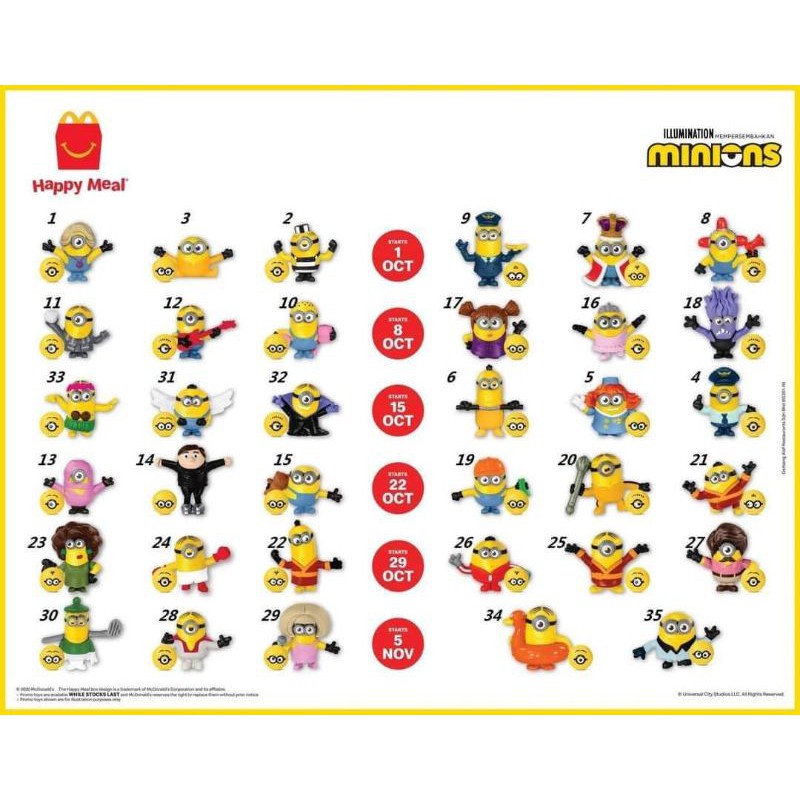 Ready Stock Mcdonalds Mcd Mcdonald S Happy Meal Toy Minions The Rise Of Gru Shopee Malaysia