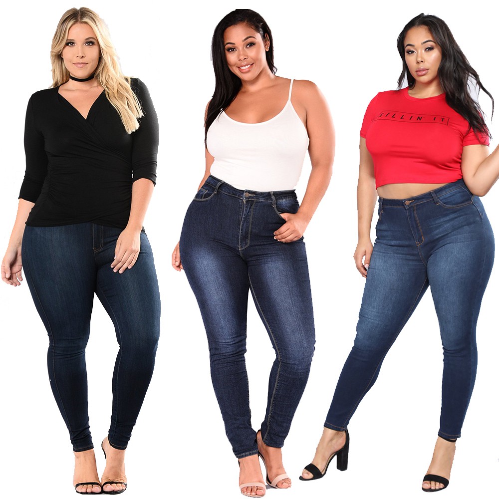 slim fit plus size jeans
