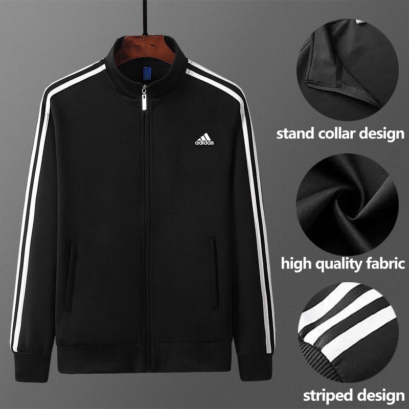 Jacket Lelaki Windproof Black Lelaki Jaket Jacket Men Slim Fit Sweater Men Solid Color Sweater S-2XL