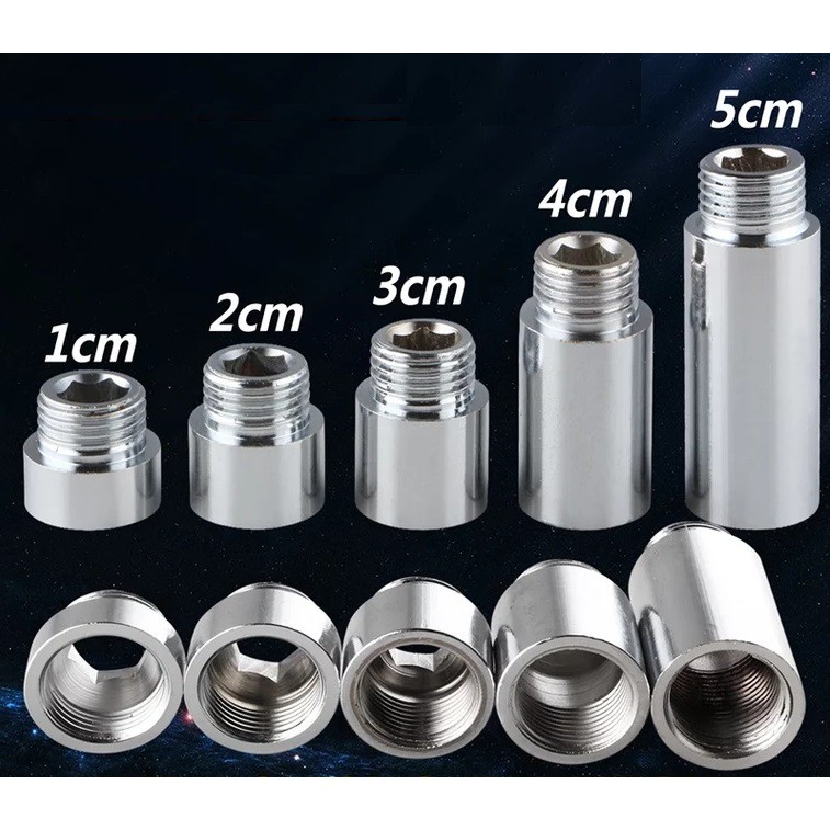 Brass Chrome Plated Extension ½” Pipe Threaded Adaptor Connectors